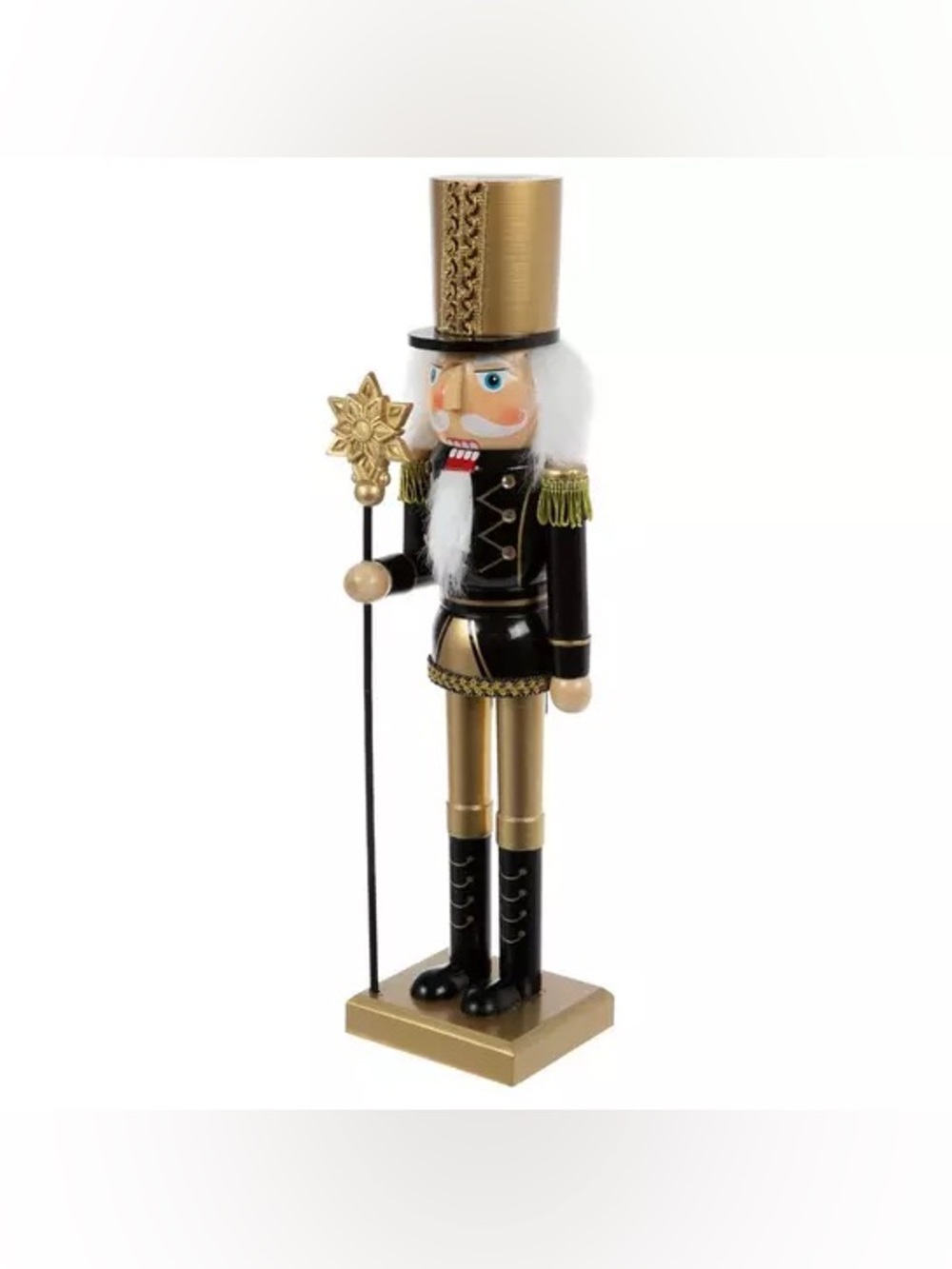Gold & Black Wood Nutcracker